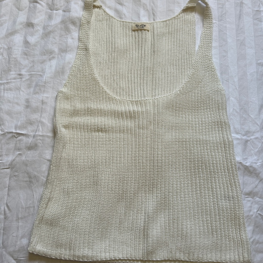 Brandy Melville Cream Knit Tank Top